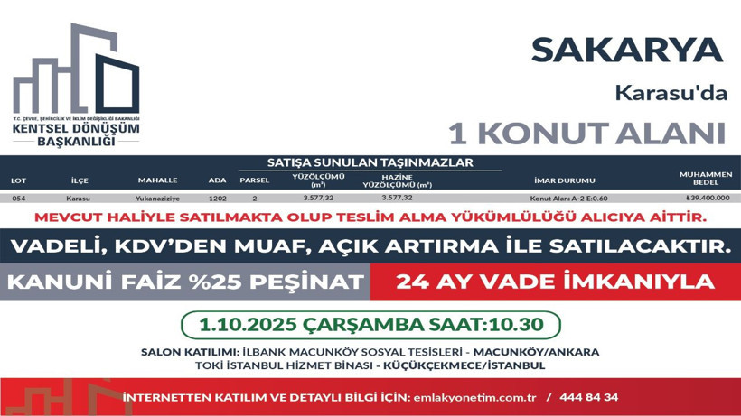 449 arsa ihaleye çıkıyor, satın alan KDV ödemeyecek - Resim: 9