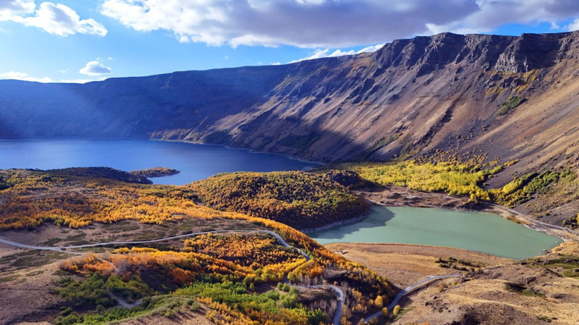 Bitlis’te kartpostallık manzara: Nemrut Krater Gölü’nde renk cümbüşü - Resim: 6