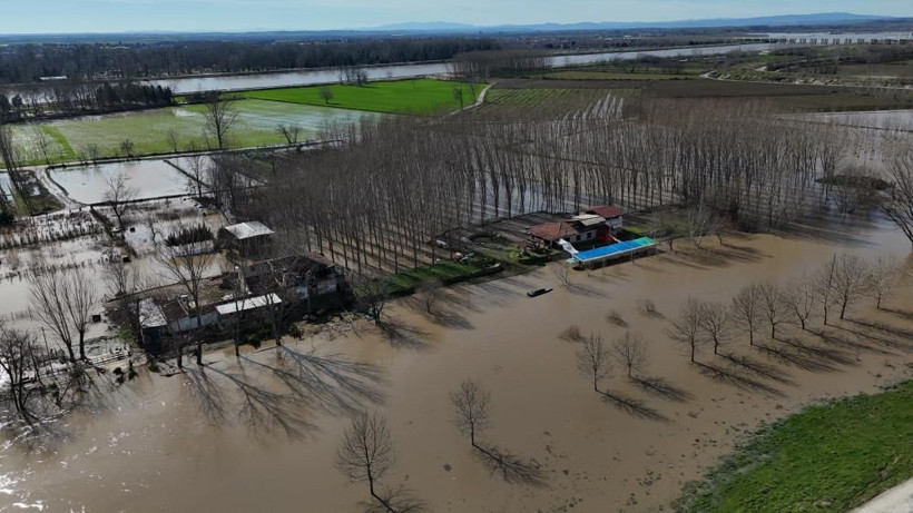 Meriç Nehri taştı, tarım arazileri sular altında kaldı - Resim: 6