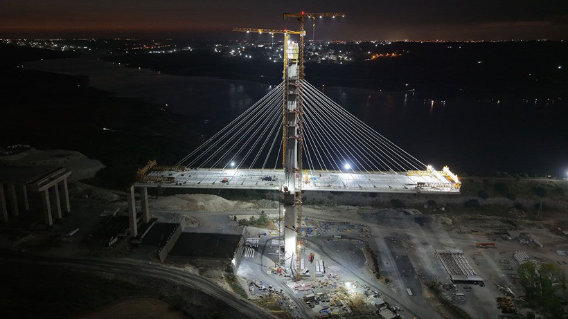 İstanbul'un en yüksek ikinci köprüsü yükseliyor: Yüzde 80'i tamamlandı - Resim: 3