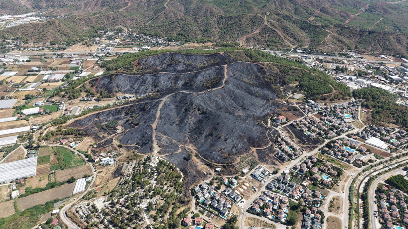 Fethiye'de yanan ormanlık alan havadan görüntülendi - Resim: 5