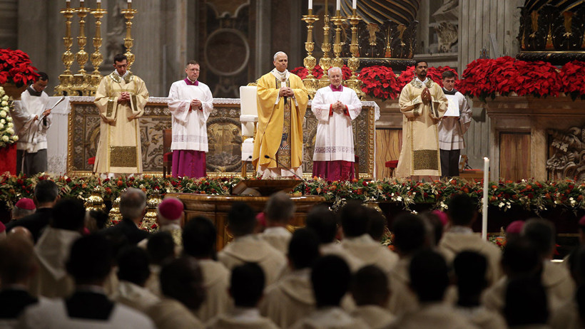 Papa 14. Leo, Vatikan'da ilk kez Noel ayini y&ouml;netti - Resim : 1