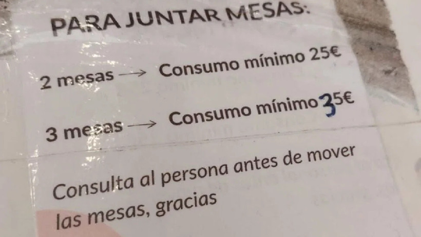 Masaları birleştirmek i&ccedil;in minimum harcama şartı getiren kafeye tepki yağdı - Resim : 1