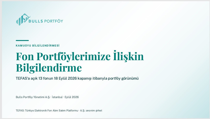 Bulls Portföy fonlarının içeriğini tek tek açıkladı - Resim: 1