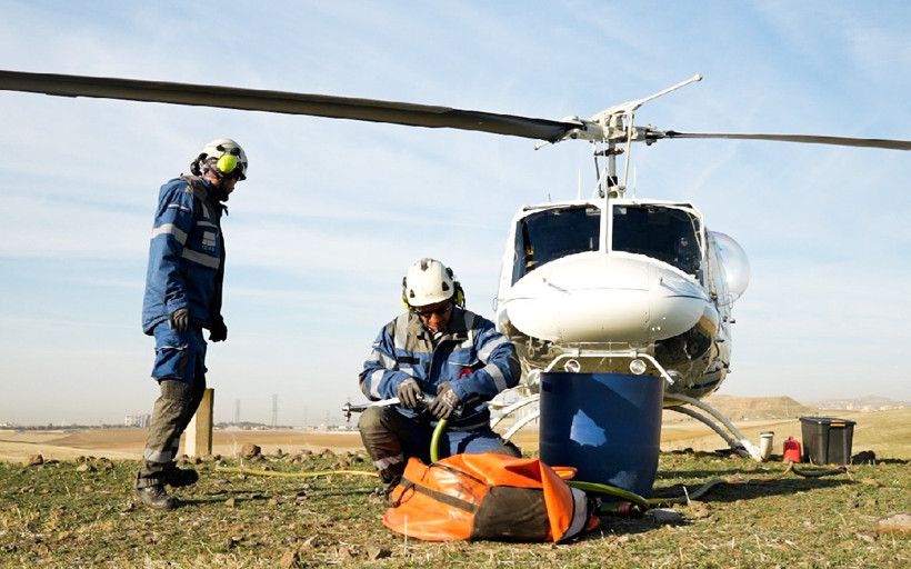 Helikopter destekli yüksek gerilim mesaisi