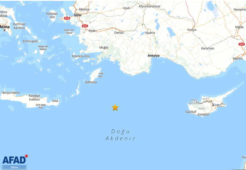 Son dakika: Akdeniz'de korkutan deprem! - Resim : 1