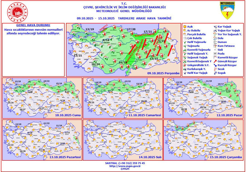 Meteoroloji uyardı: Sıcaklıklar düşüyor, yağışlar şiddetini artıracak - Resim : 1