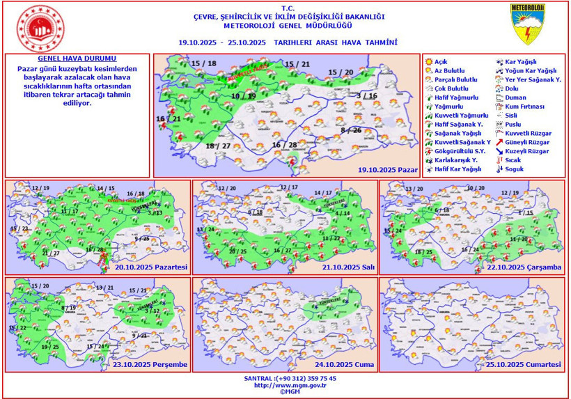 Türkiye yeni haftaya yağışla başlıyor! 6 ile sarı kodlu uyarı - Resim : 1