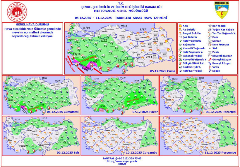 Meteoroloji'den hafta sonu uyarısı! Yağış tüm yurdu saracak - Resim : 1