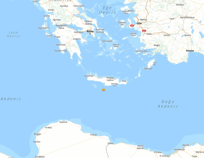 Akdeniz'de 4.1 büyüklüğünde deprem! | SON DEPREMLER LİSTESİ - Resim : 1